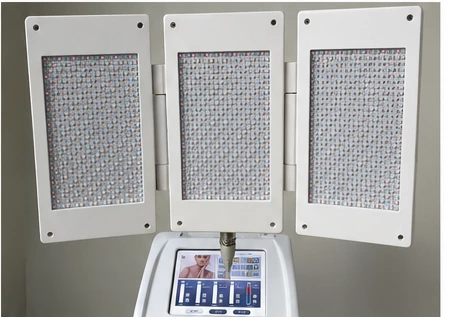 3-Panel Professional LED Therapy System with 1,800 LEDs Professional 3-panel near-infrared LED therapy system with 1,800 LEDs for aesthetic skin care