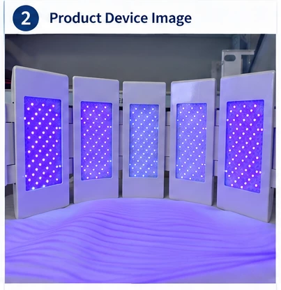 Professional Blue LED Therapy Device Professional five-panel blue LED light therapy device for aesthetic skin care