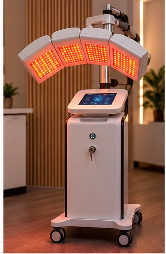 Professional Red + Yellow LED Therapy Device LED Therapy Device Professional red and 590nm yellow LED therapy device with evenly interspersed wavelengths for aesthetic skin care